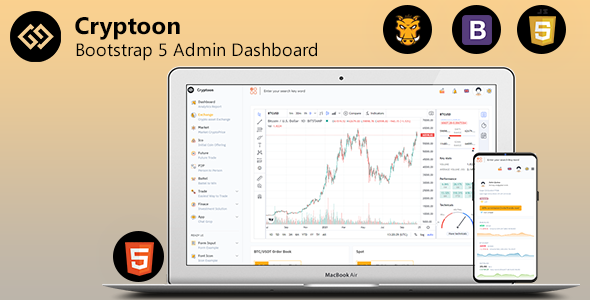 Cryptoon – Crypto Bootstrap Admin Template