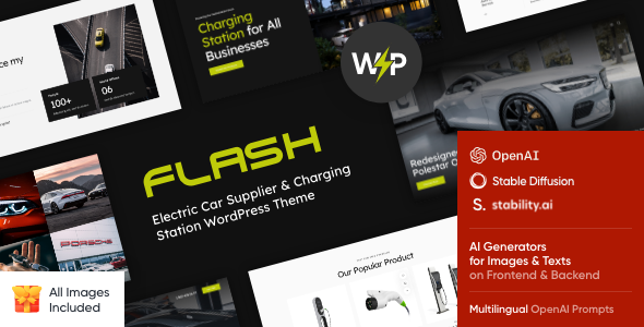 The Flash – Electric Vehicle & Car Station WordPress Theme