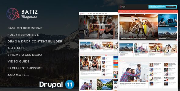 Batiz – Responsive Magazine News Drupal 11.3 Theme