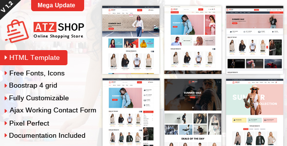 ATZ Shop – Online Shopping Store HTML Template