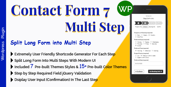 Contact Form 7 Multi Step – Split Long Form into Multi Step