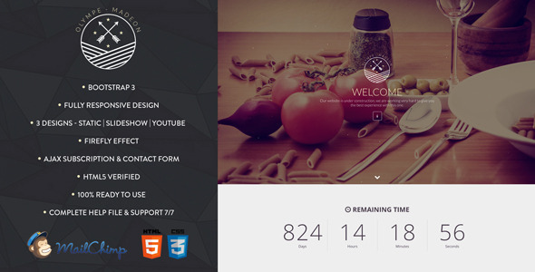 OLYMPE – Smart Coming Soon Template