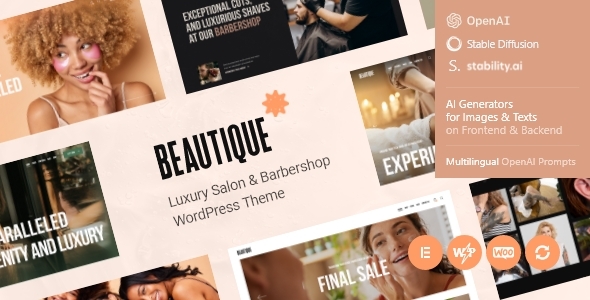 Beautique – Luxury Salon & Barbershop WordPress Theme