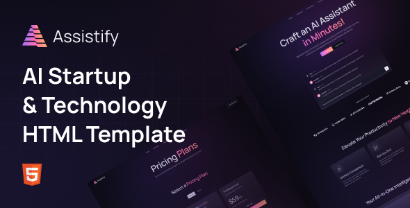 Assistify – AI Startup and Technology HTML Template