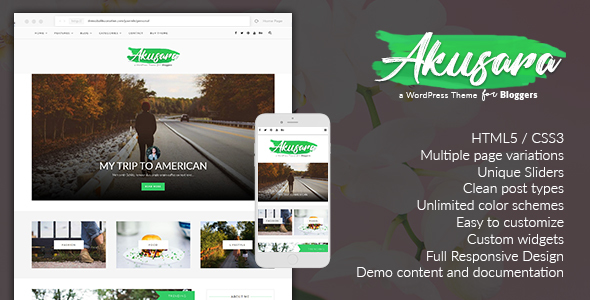 Akusara – Multipurpose Blog Theme