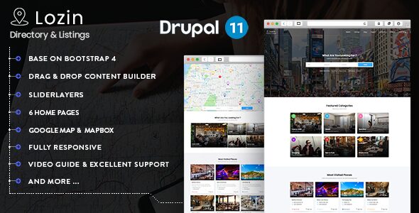 Lozin – Directory & Listing Drupal 11.3 Theme