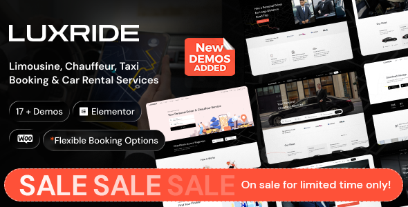 LuxRide – Chauffeur Limousine Transport & Car Rental WordPress Theme