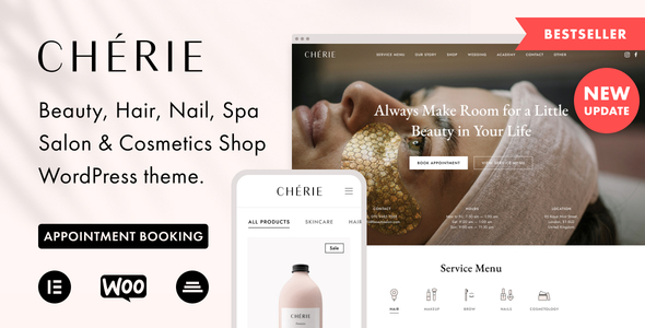 Chérie – Beauty Salon Spa WordPress