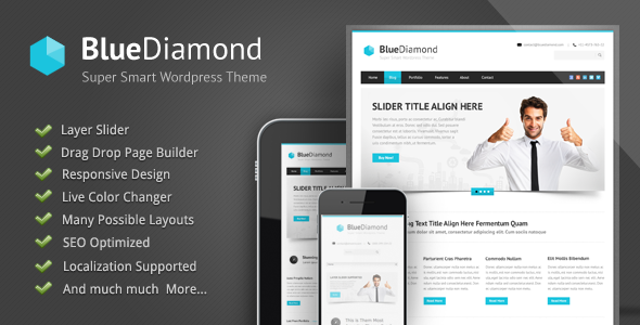 Blue Diamond – Responsive Corporate WordPress