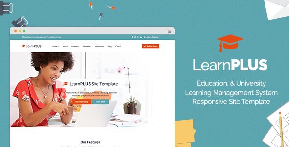 LearnPLUS – Education LMS Responsive Site Template