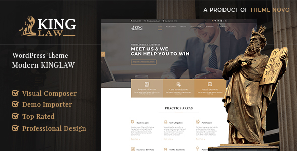 Kinglaw – Attorney & Lawyer WordPress Theme