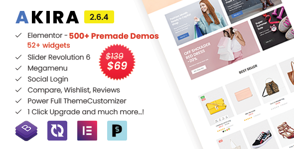 Akira Elementor – Multipurpose Prestashop 9 Theme