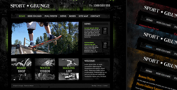 Sport and Grunge – HTML