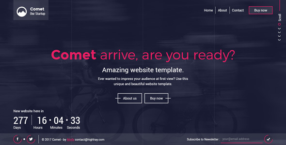 Comet – Beautiful Creative Template for Coming Soon Page