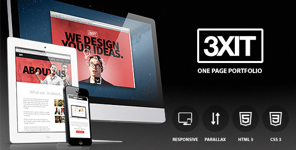 Exit – parallax single page portfolio