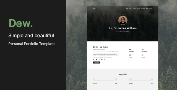 Dew – Personal Portfolio Template