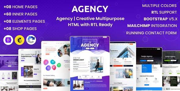 Agency – Creative Multipurpose HTML with RTL Ready