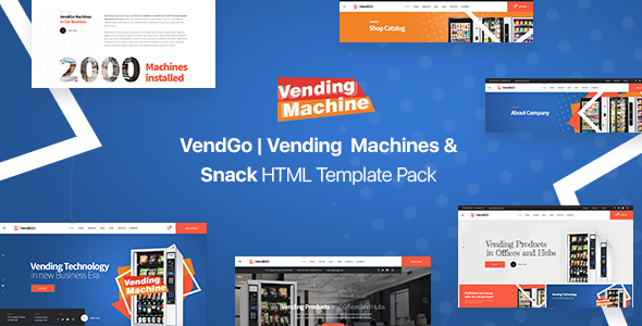 VendGo – Vending Machines & Snack HTML Template Pack