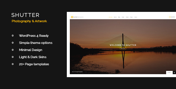 Shutter – Photography & Art WordPress Theme
