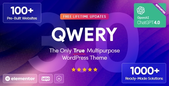Qwery – Multi-Purpose Business WordPress & WooCommerce Theme + AI Features