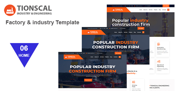 Tionscal – Factory & Industrial HTML Template