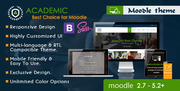 Academic – Responsive Moodle Theme