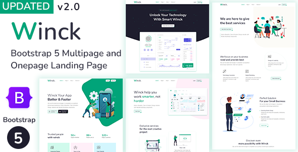 Winck – Bootstrap 5 Multipurpose Landing Page