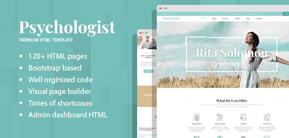 Psychologist – Personal Single & Multi Page HTML Template with Builder