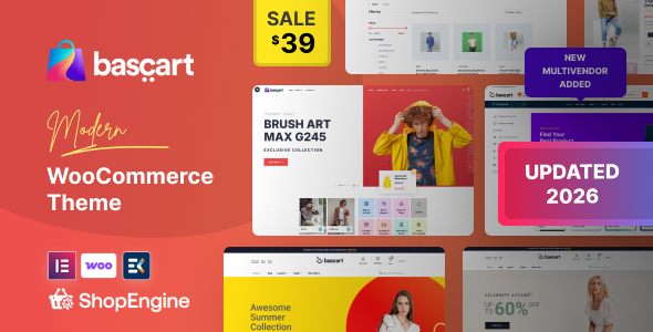 Bascart – Multivendor Marketplace & Woocommerce WordPress Theme with Builder