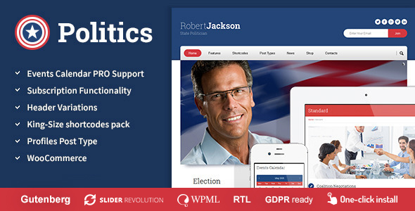 Politics –  Election Campaign Political WP Theme