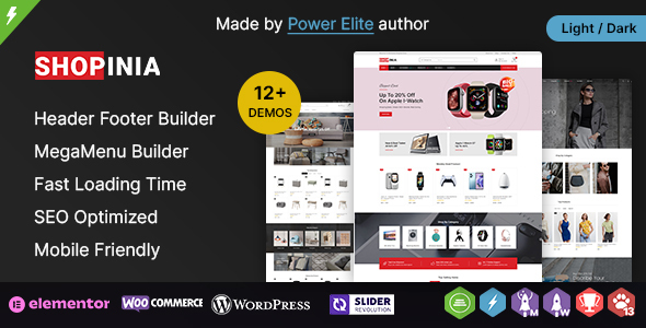 Shopinia WP – Multi-purpose Elementor WooCommerce Theme
