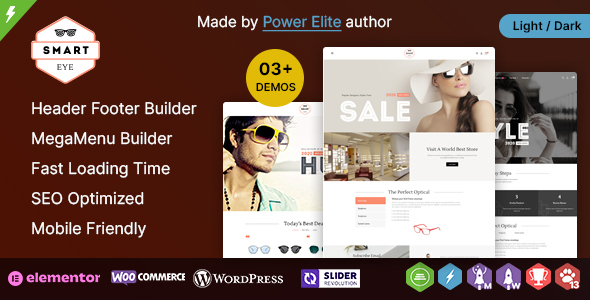 Smart Eye – Glasses and Fashion Elementor WooCommerce Theme