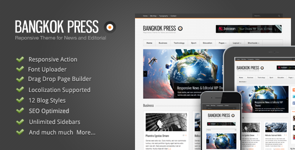 Bangkok Press – Responsive, News & Editorial WordPress