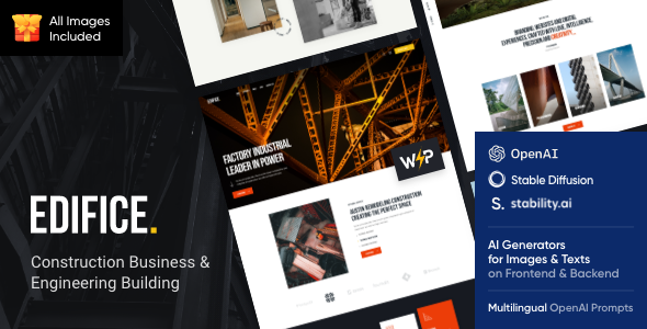 Edifice – Erection, Construction & Building WordPress Theme