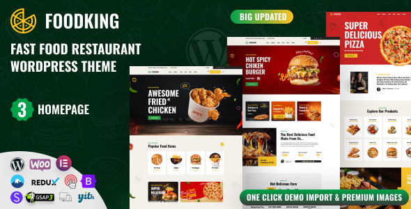Foodking – Fast Food Restaurant WordPress Theme