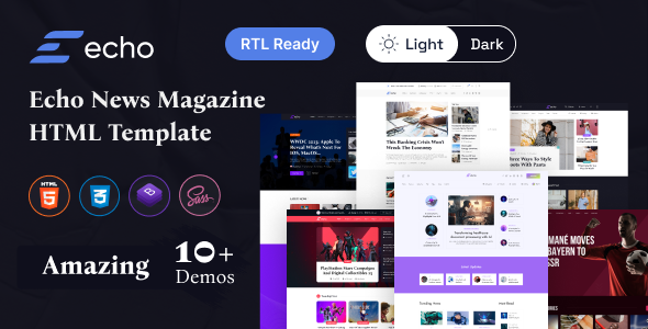 Echo – News & Magazine HTML Template