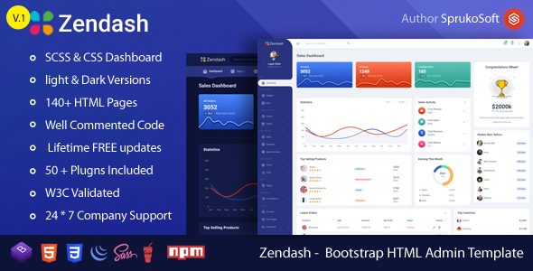 Zendash –   Bootstrap HTML Dashboard Template