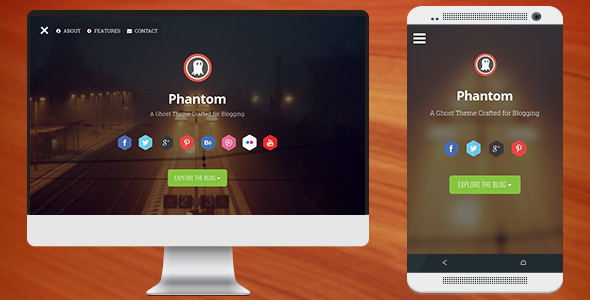 Phantom – Responsive Parallax Theme for Ghost