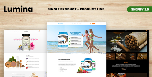 Lumina – Single Product, Product Line Shopify Theme