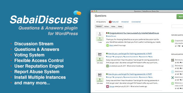 Sabai Discuss –  Q&A forum plugin for WordPress